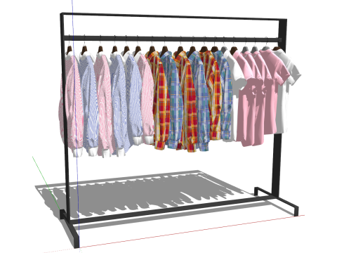 옷가게 의류 디스플레이 3D 모델