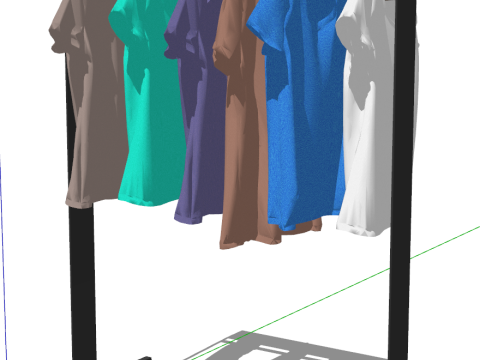 옷가게 의류 디스플레이 3D 모델