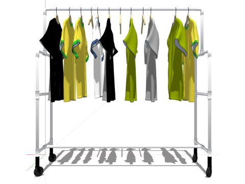 옷가게 의류 디스플레이 3D 모델