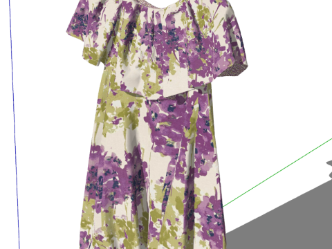 Womens dress model 3D Model