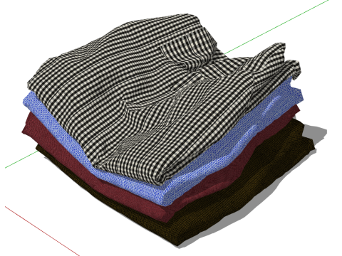 पुरुषों के कपड़े स्केचअप मॉडल संग्रह 3D मॉडल