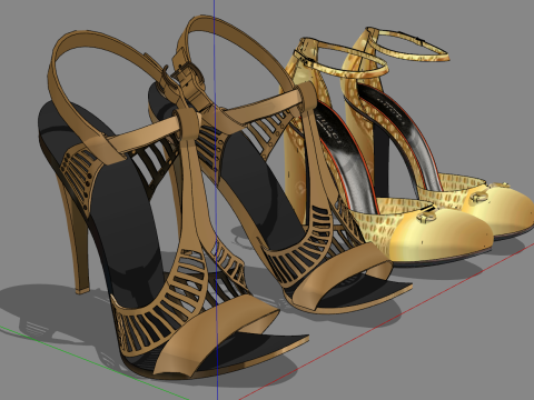 Ticari Alan Düzeni Özel Ayakkabı Alanı SketchUp Komple Çözüm Model Paketi 3D Model