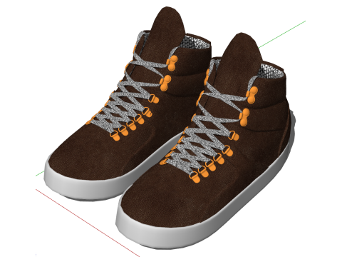 Schoenendisplay SketchUp Modelcollectie - Sneakers Vrijetijdsschoenen Sandalen Laarzen Pantoffels 3D Model
