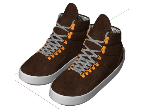 Shoe Display SketchUp Model Collection - Sneakers Casual Shoes Sandals Boots Slippers 3D Model