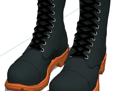Shoe Display SketchUp Model Collection - Sneakers Casual Shoes Sandals Boots Slippers 3D Model