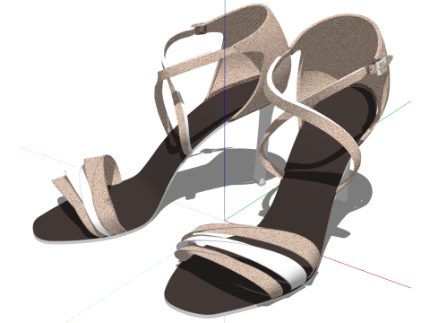 Schoenendisplay SketchUp Modelcollectie - Sneakers Vrijetijdsschoenen Sandalen Laarzen Pantoffels 3D Model