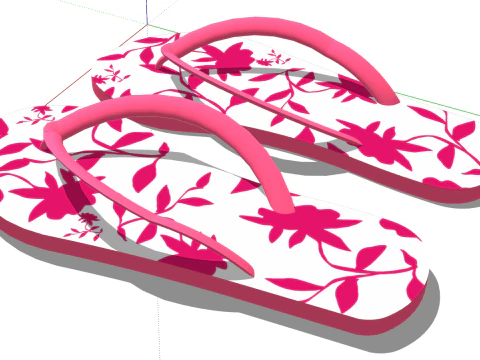 Shoe Display SketchUp Model Collection - Sneakers Casual Shoes Sandals Boots Slippers 3D Model