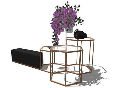 SU-modelset decoratieve componenten voor kledingwinkels 3D Model