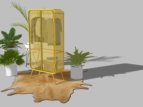 SU model set of decorative components for clothing stores 3D Model