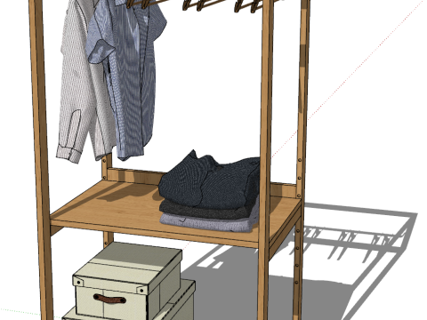 Комплектуючі моделі SU для аксесуарів інтер'єру в магазинах одягу 3D Модель