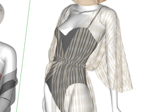 SU model for soft furnishings and accessories in clothing stores 3D Model