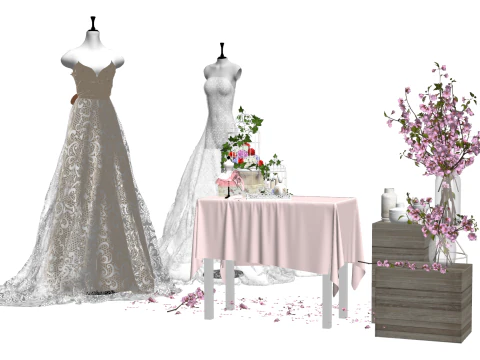 SU model for soft furnishings and accessories in clothing stores 3D Model