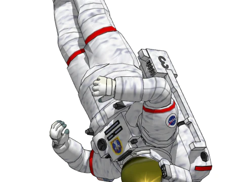 Astronaut model SketchUp format - includes multiple poses 3D Model
