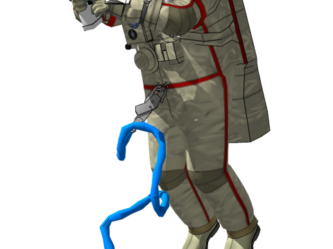 Модель астронавта Формат SketchUp - включає кілька поз 3D Модель