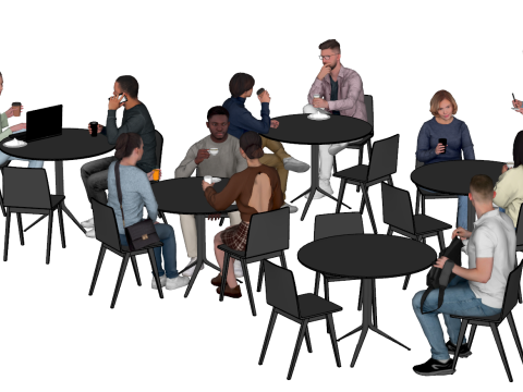 Special character SU model for banquet scenes 3D Model