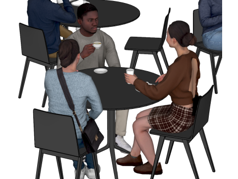 Special character SU model for banquet scenes 3D Model