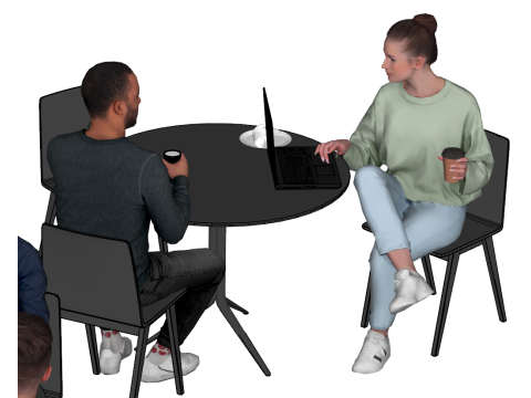 Special character SU model for banquet scenes 3D Model