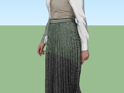 Модель SketchUp с мультидинамической позой персонажа 3D Модель