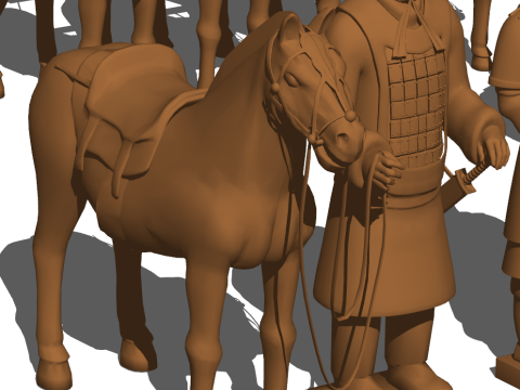 Grand Qin Empire Army, Terra Cotta Savaşçılarının muhteşem SU modeli, kendi dünyasını inşa etmenize yardımcı olur. 3D Model