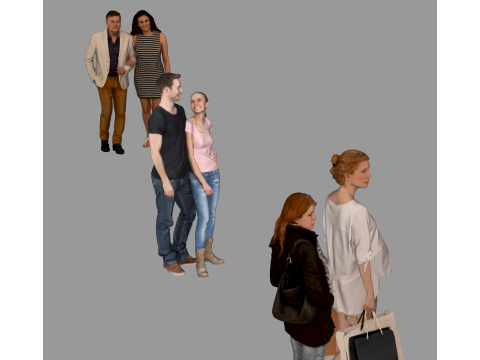 Fountain Square en Crowd Activity Space SU-ontwerpschemamodel 3D Model