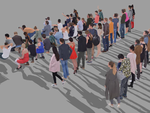SketchUp Character Model Pose Collection Multi Scene Application Solutions 3D Model