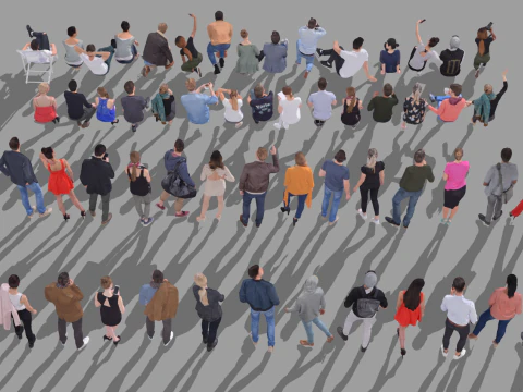 SketchUp Character Model Pose Collection Multi Scene Application Solutions 3D Model