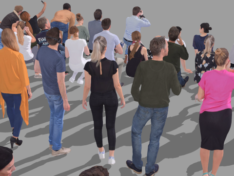 SketchUp Character Model Pose Collection Toepassingsoplossingen voor meerdere scènes 3D Model