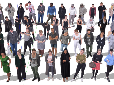 Met één klik krijgt u toegang tot de complete collectie van SketchUp-personagemodellen 3D Model