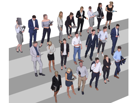 स्केचअप बिजनेस ऑफिस चरित्र मॉडल संग्रह 3D मॉडल