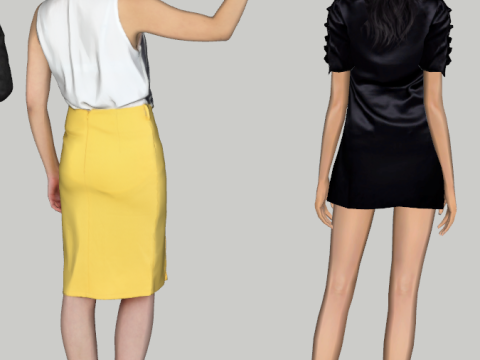 Paket satu klik pose karakter siap pakai Model 3D