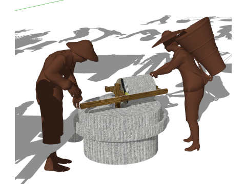 Traditional Culture SketchUp Sculpture Asset Library 3D Model