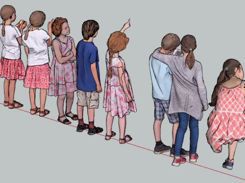 SketchUp Component Library for Childrens Posture 3D Model