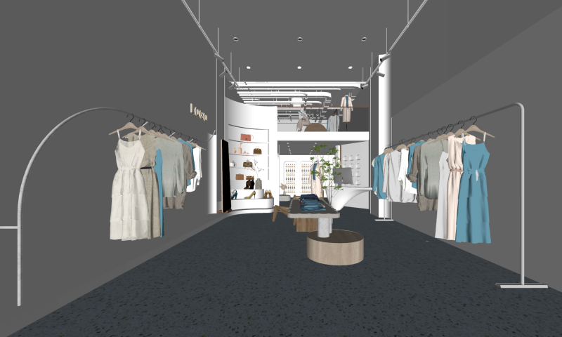 现代服装店苏模特 3D 模型 .c4d .max .obj .3ds .fbx .stl .blend 