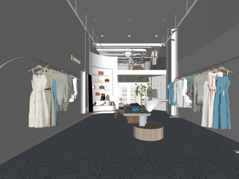 Loja de roupas modernas modelo Su Modelo 3D