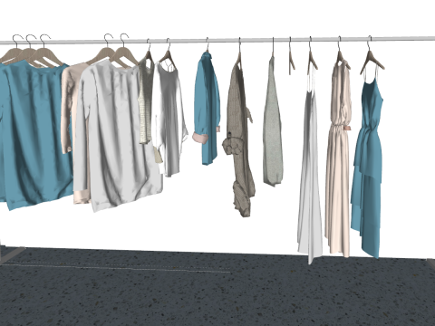 现代服装店苏模特 3D 模型