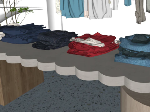 Modern Clothing Store Su Model 3D Model