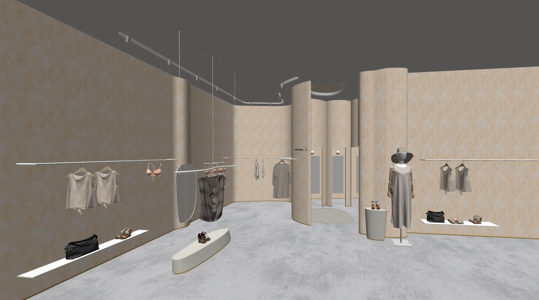 現代婦人服店SUモデル 3Dモデル .c4d .max .obj .3ds .fbx .stl .blend 