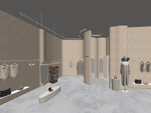 Магазин современной женской одежды Модель SU 3D Модель