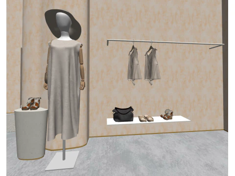 現代婦人服店SUモデル 3Dモデル