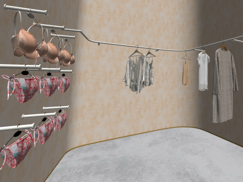 Magasin de vêtements pour femmes modernes modèle SU Modèle 3D