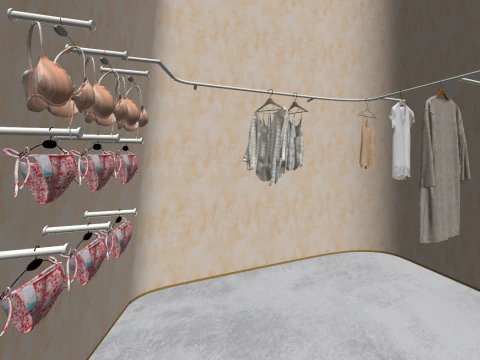 現代婦人服店SUモデル 3Dモデル