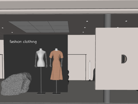 Magasin de vêtements moderne magasin de vêtements pour femmes modèle su Modèle 3D