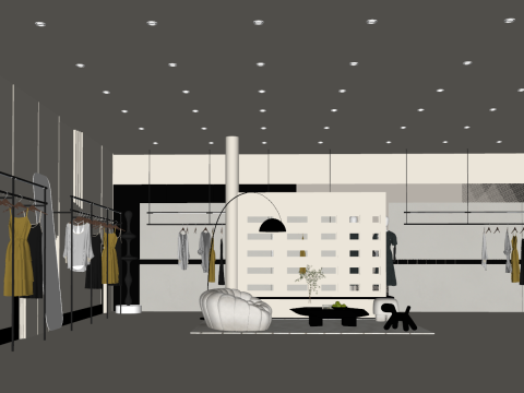 婦人服店SUモデル 3Dモデル