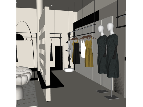 Magasin de vêtements pour femmes modèle SU Modèle 3D