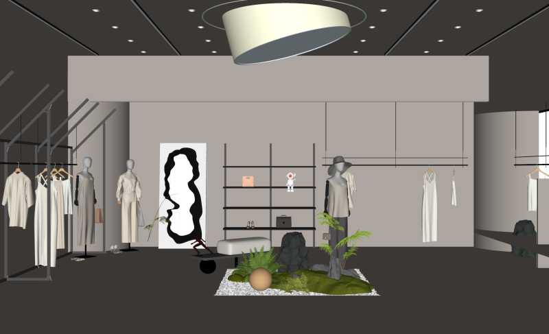 SU model for clothing store decoration design 3D Model .c4d .max .obj .3ds .fbx .stl .blend 