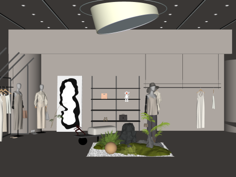 Modello SU per il design della decorazione del negozio di abbigliamento Modello 3D