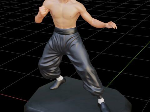 Modello ornamentale di Bruce Lee Modello 3D