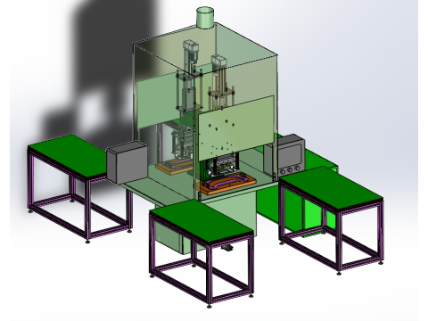 Equipo de estampado de logotipo de máquina de sellado térmico de alta frecuencia Modelo 3D