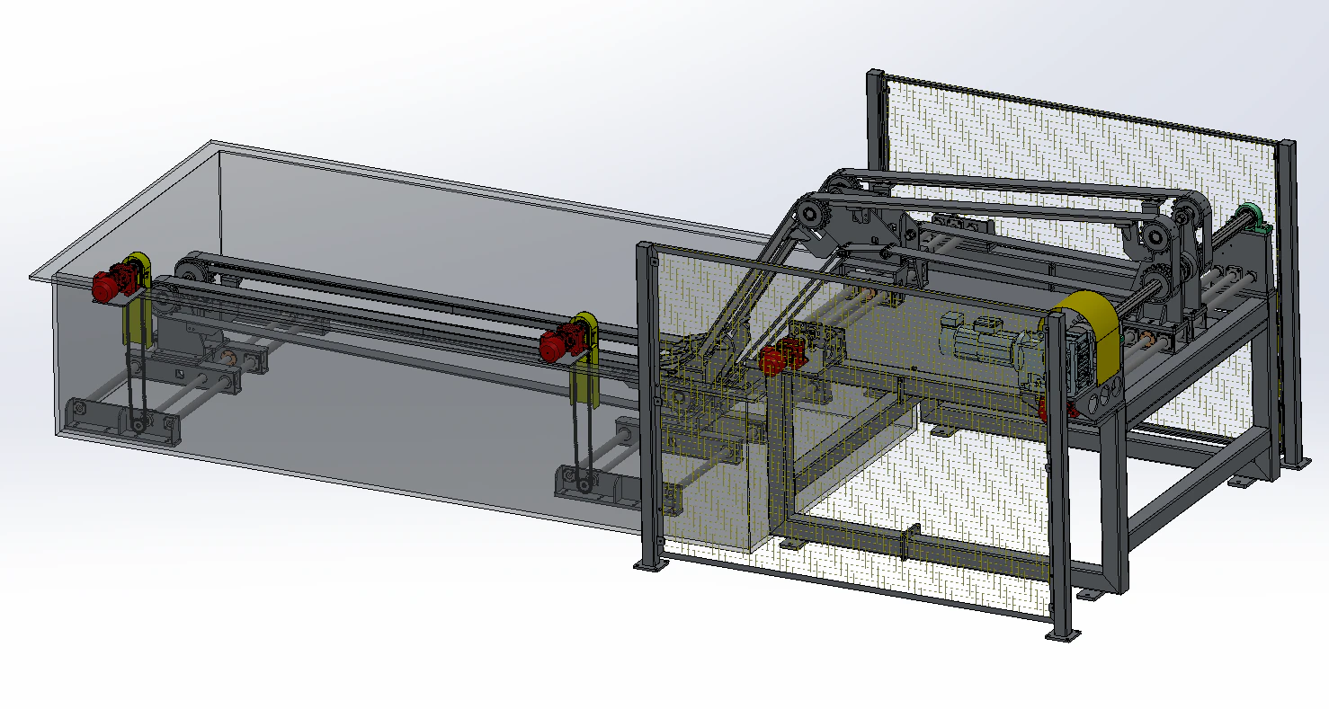 Quenching tank conveyor line 3D Model .c4d .max .obj .3ds .fbx .stl .blend 