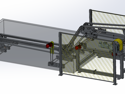 Línea transportadora del tanque de enfriamiento Modelo 3D